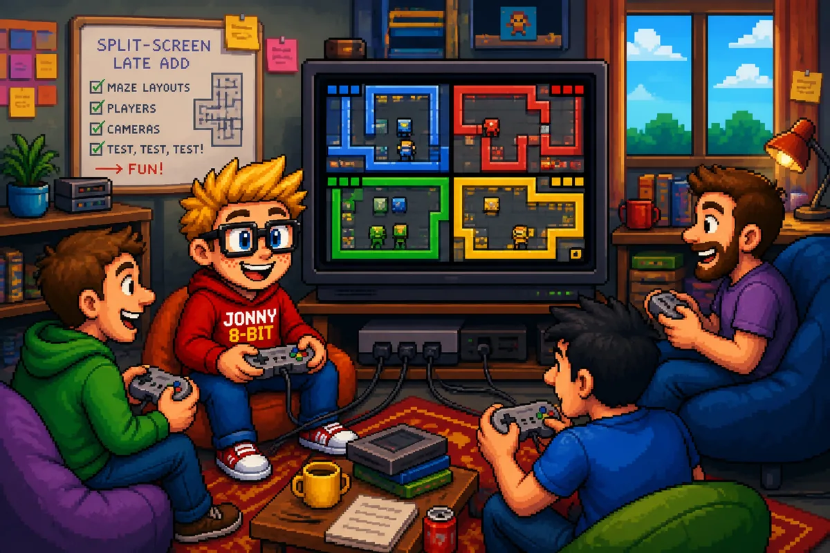 Pixel-art illustration for GoldenEye’s Multiplayer Mode Was Added Late in Development