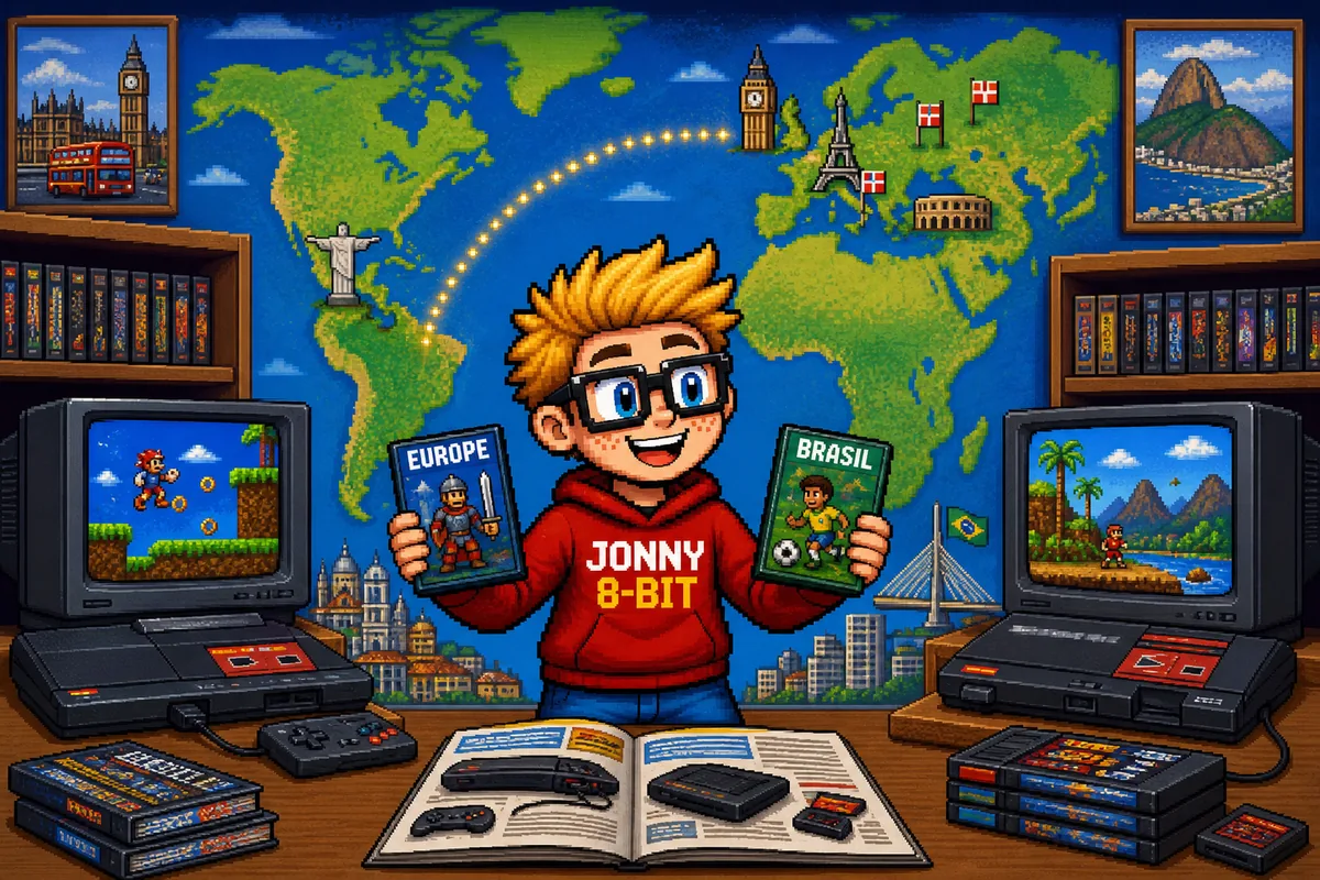 Pixel-art illustration for The Sega Master System’s Very Different Success Around the World